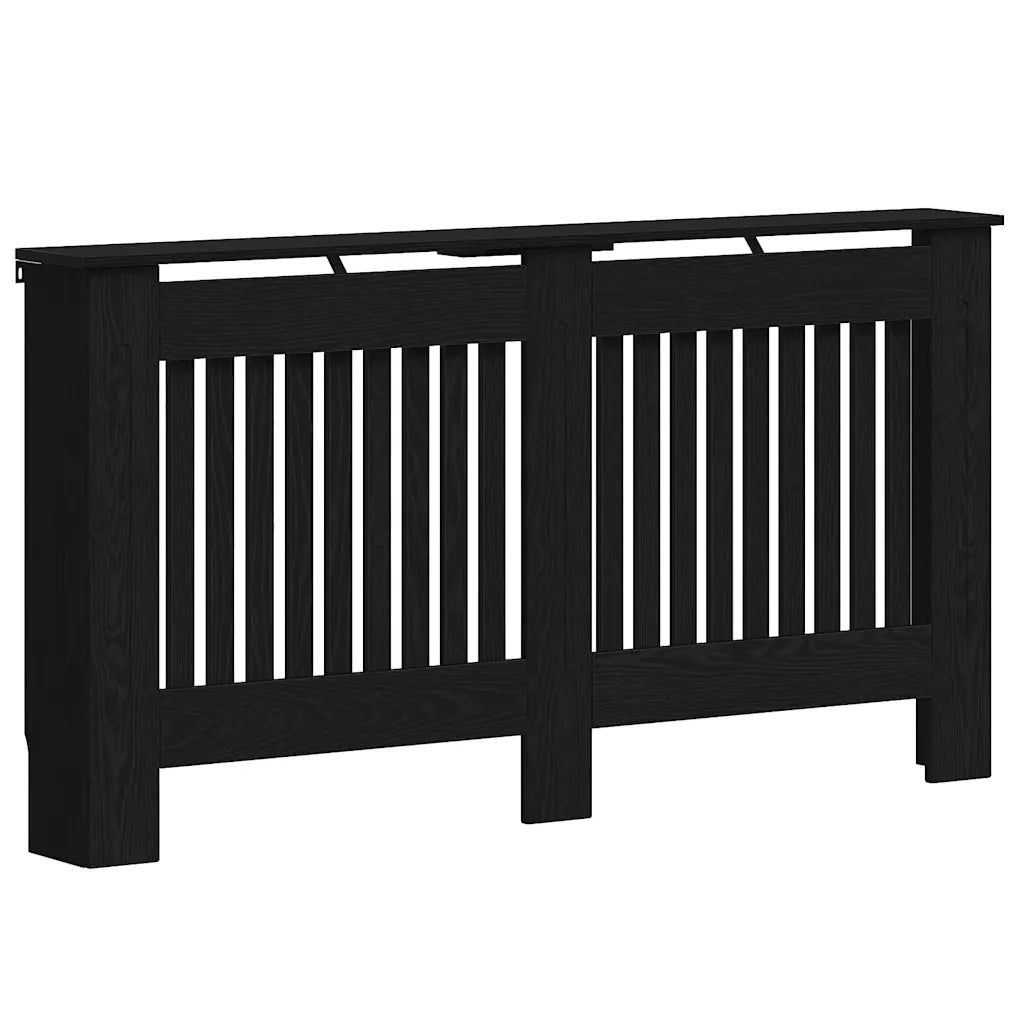 Copertura per radiatori Rovere Nero 152 x 19 x 81,5 cm 884091