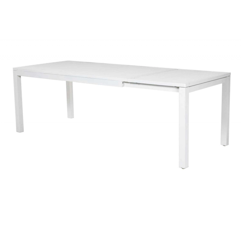 Tavolo alluminio new Boston bianco rettangolare cm 160/220x90h76