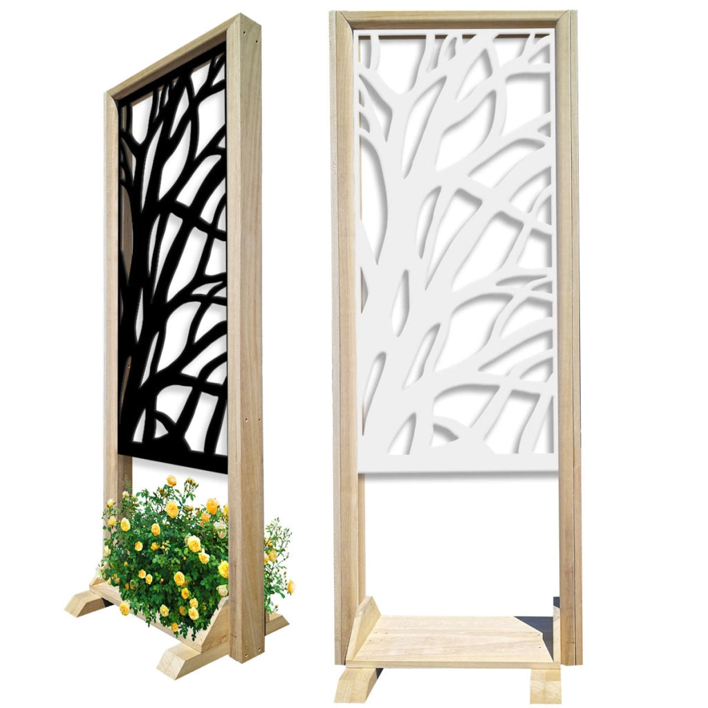 ALBERI - Separè  - Paravento modulabile - 70x190cm - in Legno e PVC Colore: nero