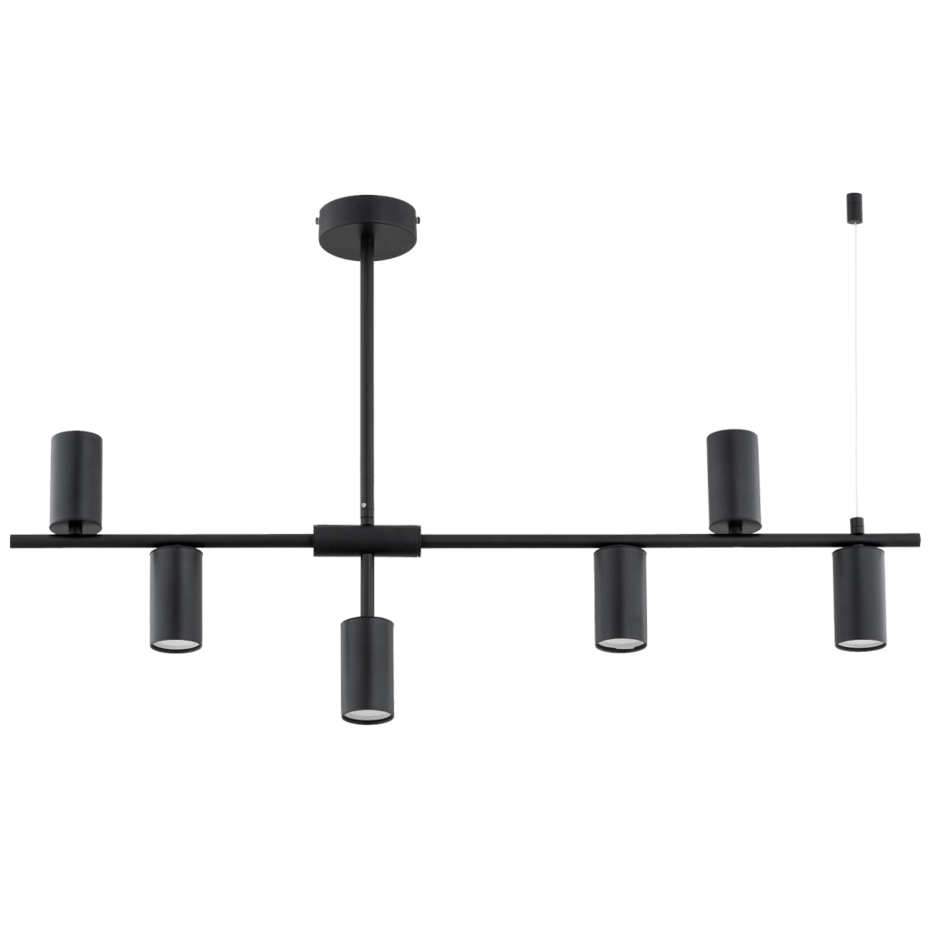 Lampada a sospensione moderna nera Alfa Saur 6xGU10