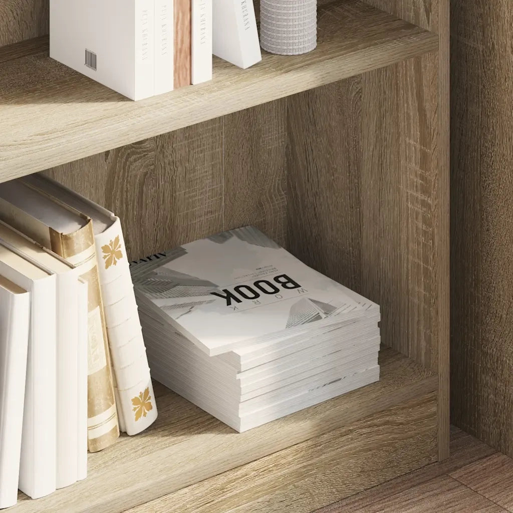 Libreria Rovere Sonoma 80x24x75 cm in Legno Multistrato 800894