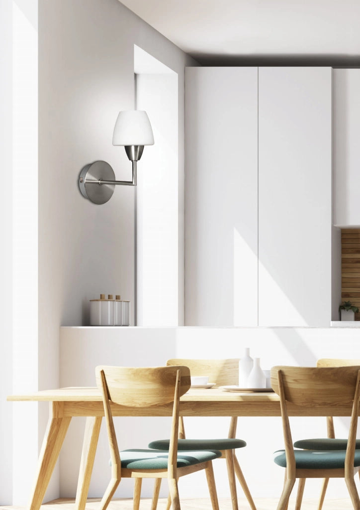 Applique Candellux Togo 21-10622 argento vetro G9 1 luce