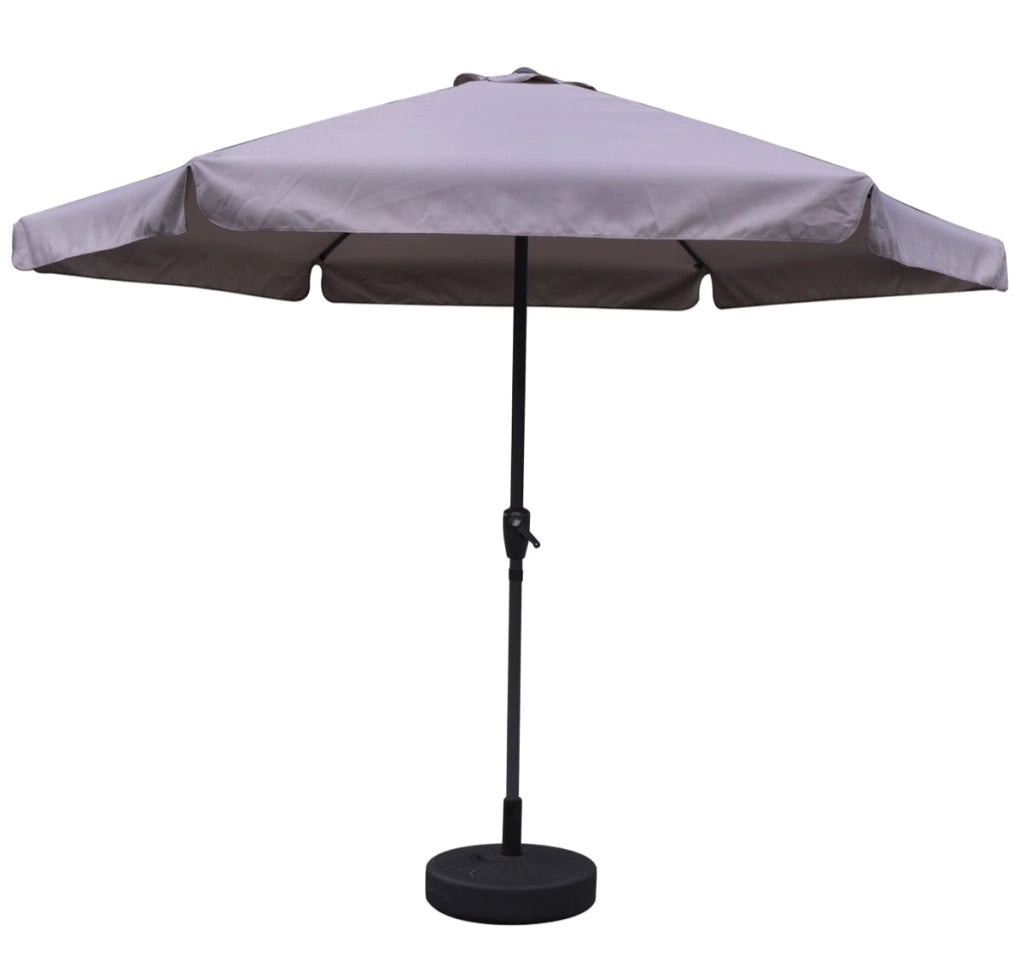MAURY'S OMBRELLONE DA GIARDINO TONDO IN COLORE GRIGIO 3 METRI TUBO Ø 40 MM