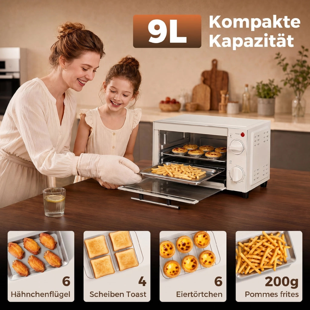 Forno Mini ¨C Zephmum ¨C 9 L Acciaio Inox Cremewei?