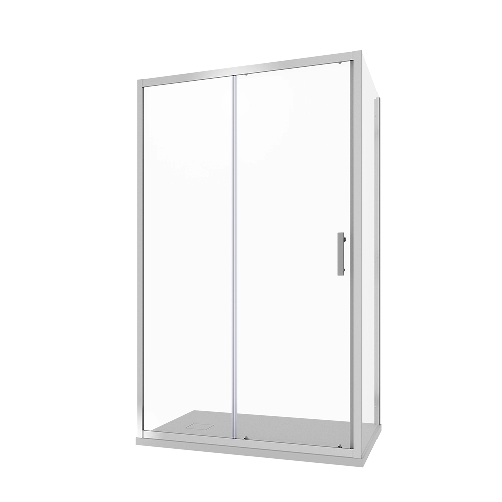 Box Doccia Angolare 90x130 cm in cristallo trasparente, con apertura scorrevole e parete fissa h190cm | Tenerife