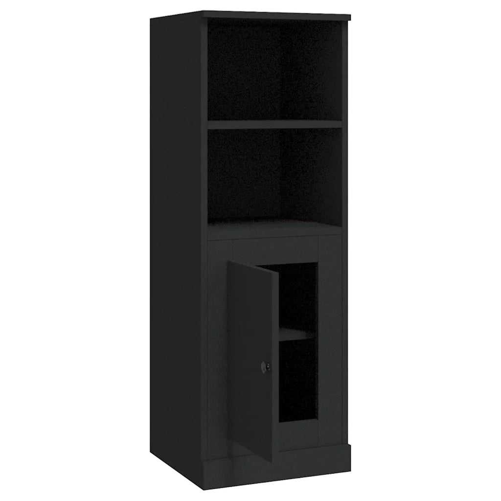 Credenza-Buffet-Armadio da cucina Nera 36x35,5x103,5 cm in Legno Multistrato 521778