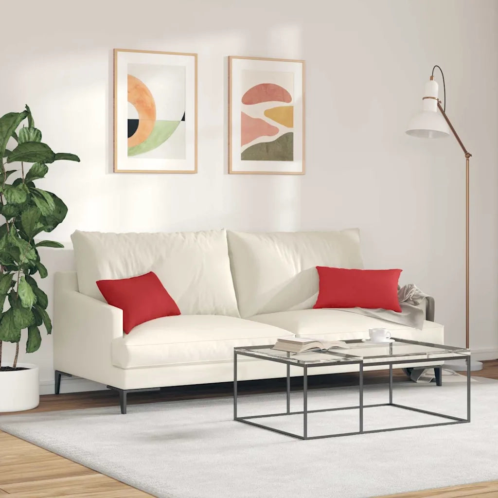 Cuscini da Divano 2 pcs Rosso 50 x 30 cm Tessuto