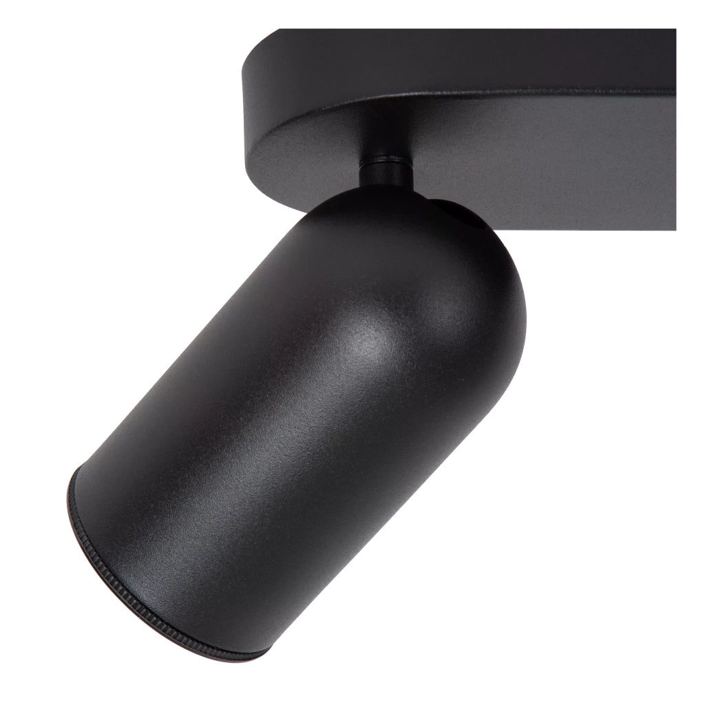 Faretto soffitto nero 4 luci orientabili GU10 35W Lucide