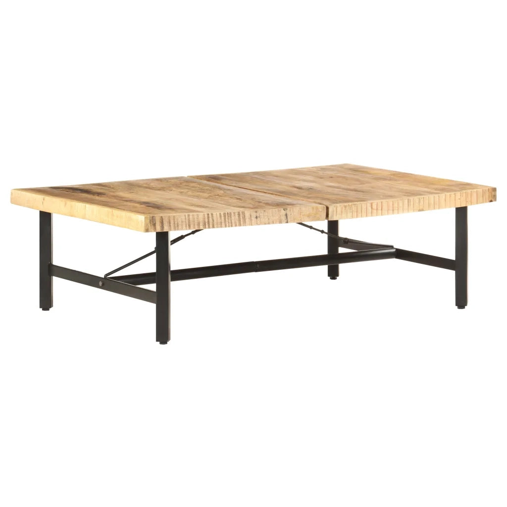 Tavolino da Salotto 142x90x42 cm in Legno Massello di Mango 320653
