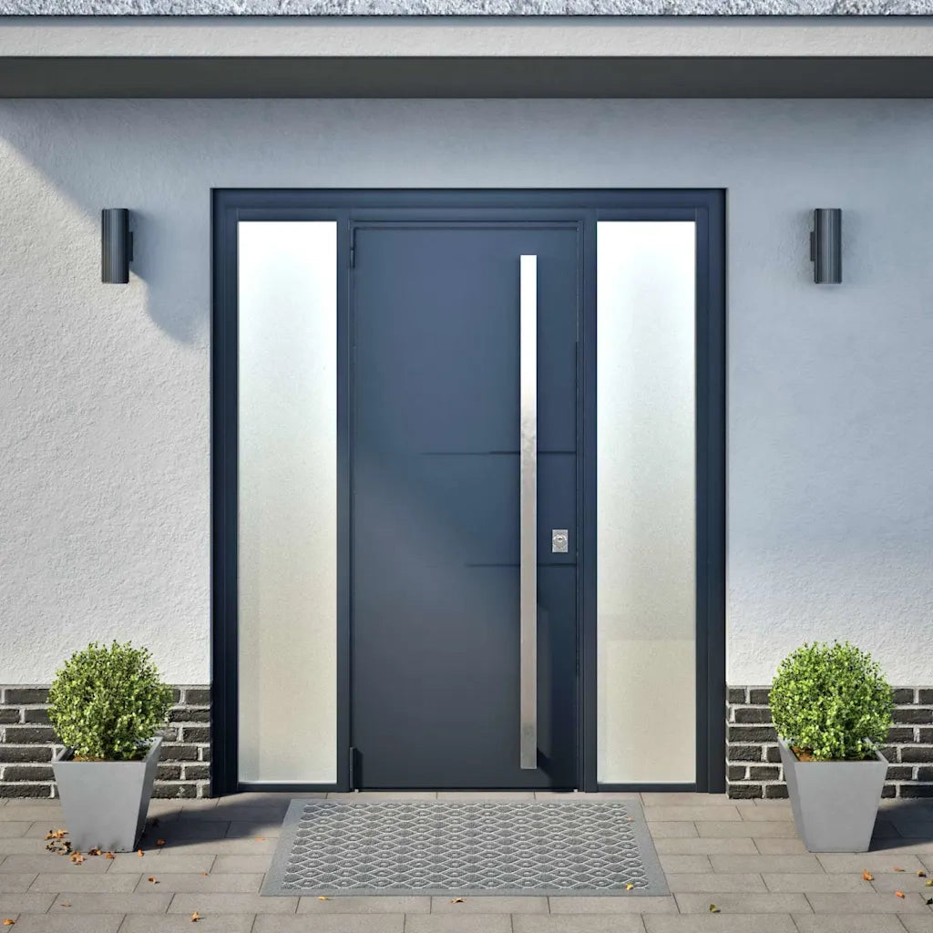 2 pz Fioriere | Cassetta per fiori | Vaso da Giardino 30x30x30 Grigie in Acciaio Zincato