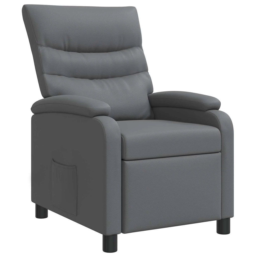Divano Sedia-Poltrona reclinabile Grigio Similpelle 784348