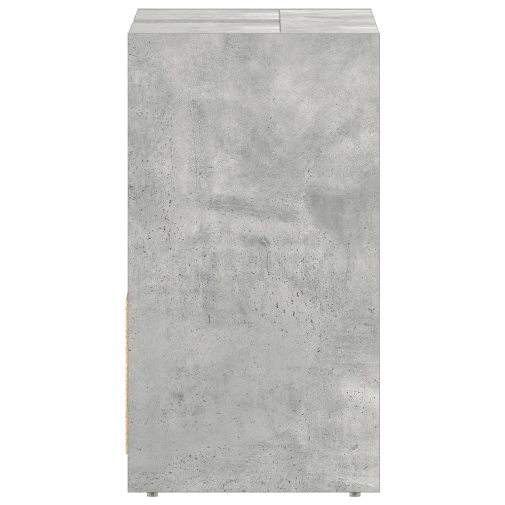 Elegante mobiletto da bagno con 1 scomparto 60 x 33 x 61 cm in legno composito grigio cemento 02_0047732