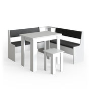 Vicco Gruppo panca ad angolo Bianco 150 x 41.5 cm con tavolo