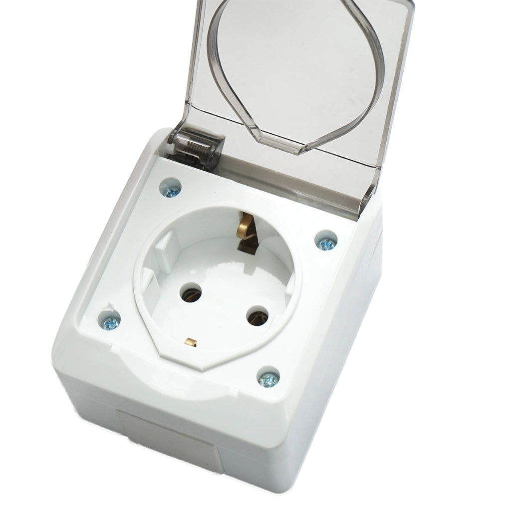 Presa  PT 16A,  250V IP44 coperchio trasparente