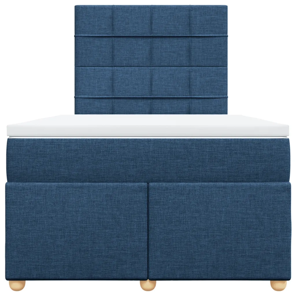 Giroletto a Molle con Materasso Blu 120x190 cm in Tessuto