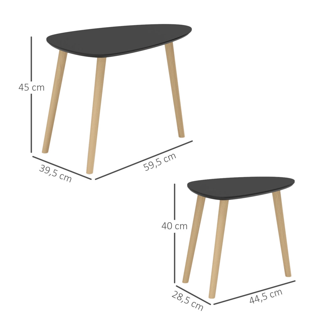 Tavolino da caff¨¨ gigogne ¨C zephmum ¨C nero, legno