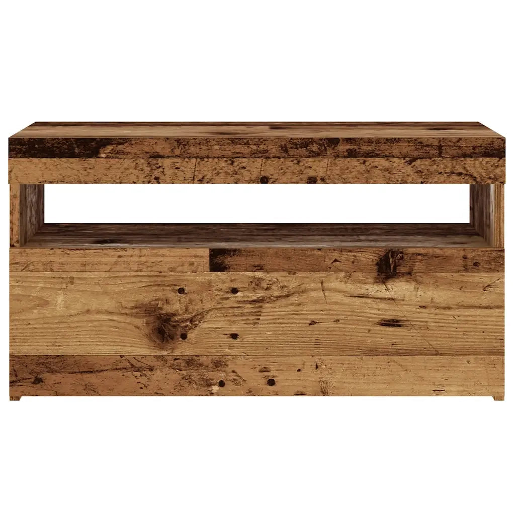Mobili Porta TV con LED 2 pz Legno Antico in Legno Multistrato