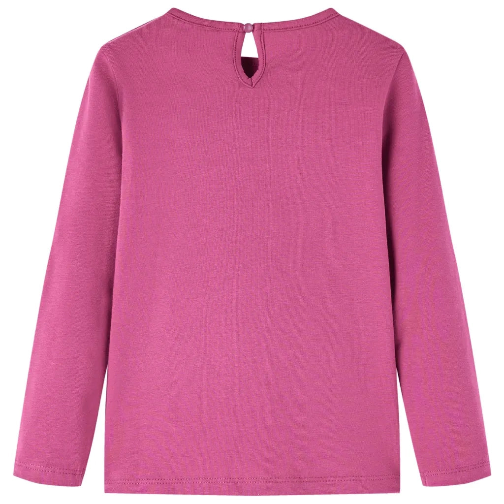 Maglietta da Bambina a Maniche Lunghe Lampone 92 14024
