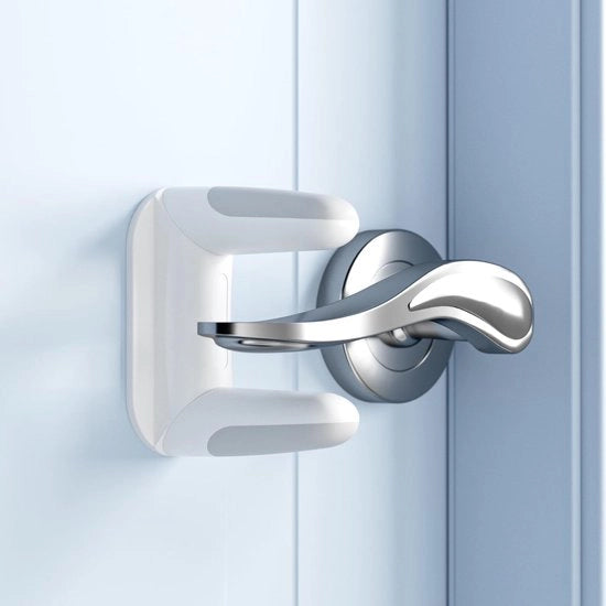 Set di 2 maniglie per porte per la sicurezza dei bambini e degli animali domestici, maniglie per porte per bambini, maniglie per porte invisibili (bianco)