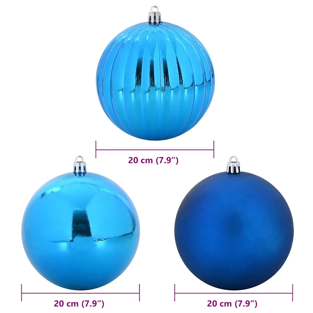 Set di palline di Natale XXL 4 pz Blu Plastica CFW3168637