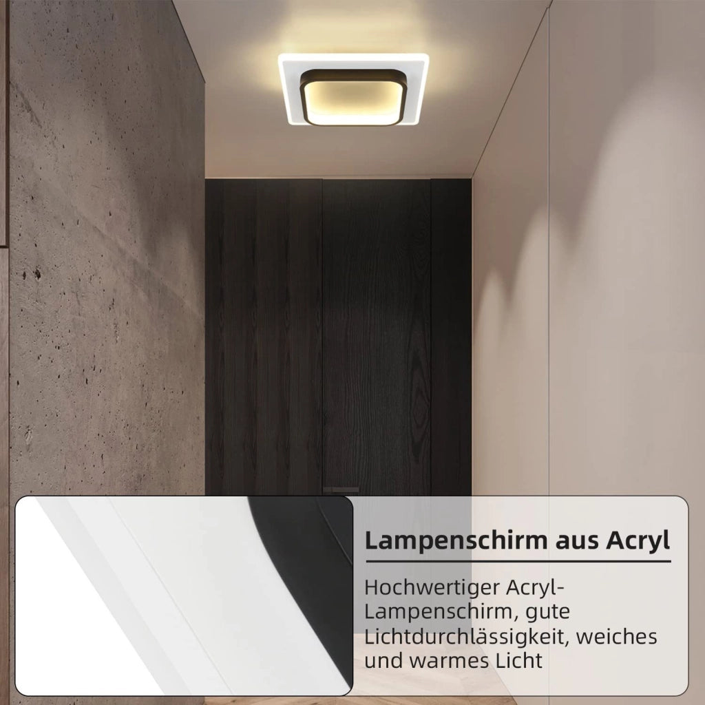 ZMH Lampada da soffitto LED design moderno bianco nero acrilico per soggiorno