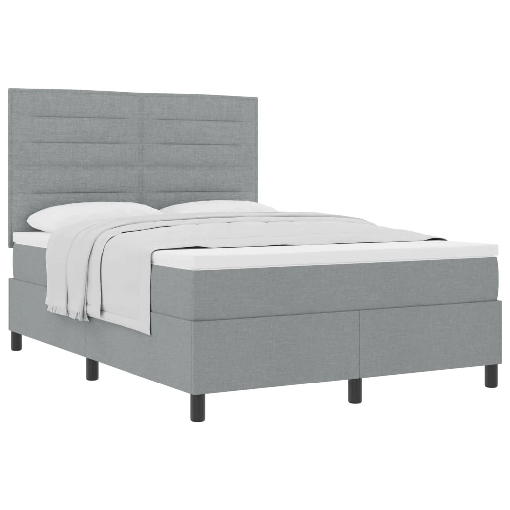 Letto a molle con materasso Grigio chiaro 160 x 200 cm Tessuto 3339322