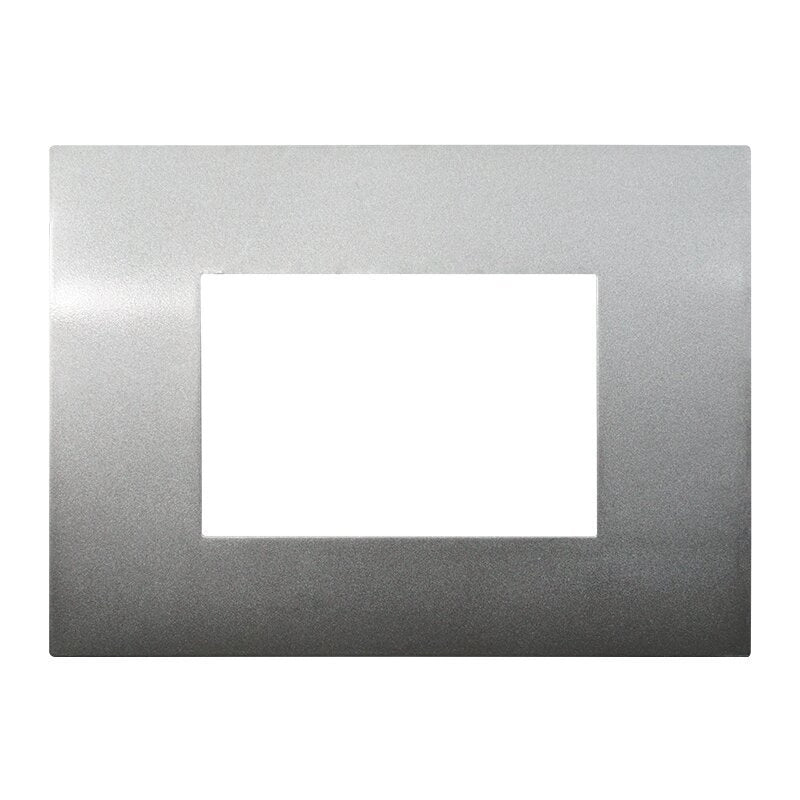 Placca Plastica Serie Venus 3P Colore Titanio Compatibile Con Vimar Arke