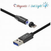 Trade Shop - Cavo Lightning 1mt Usb Intrecciato Magnetico Ricarica Ipad Iphone Maxtech F-ip026 -