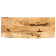 Piano Tavolo 80x30x2,5 cm Bordi Vivi Legno di Mango Grezzo 370334