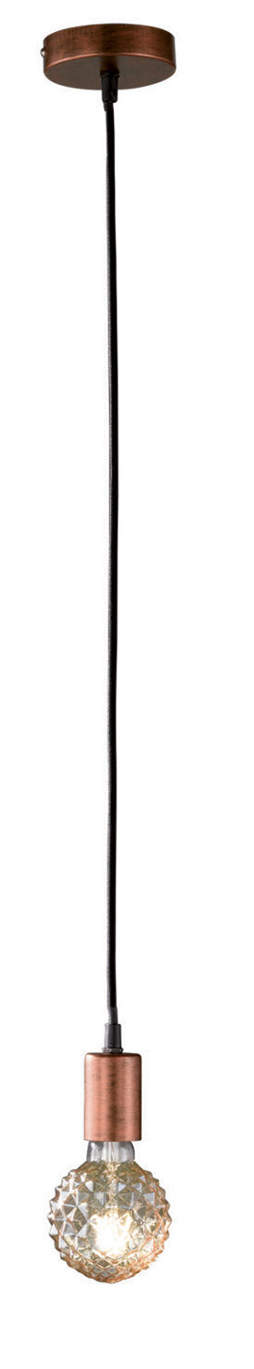 Lampada a Sospensione da Interno Attacco E27 in Metallo rame antico