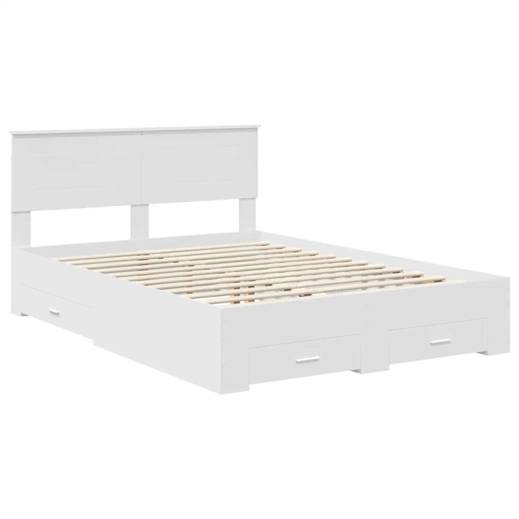 Struttura del letto Bianco 140 x 200 cm Legno multistrato 3408263