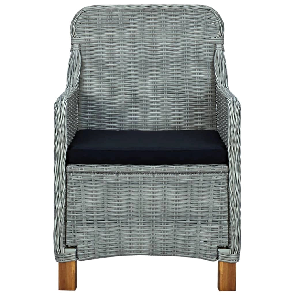 Set da pranzo da giardino per esterni 3 pezzi mobili grigio chiaro 02_0013624