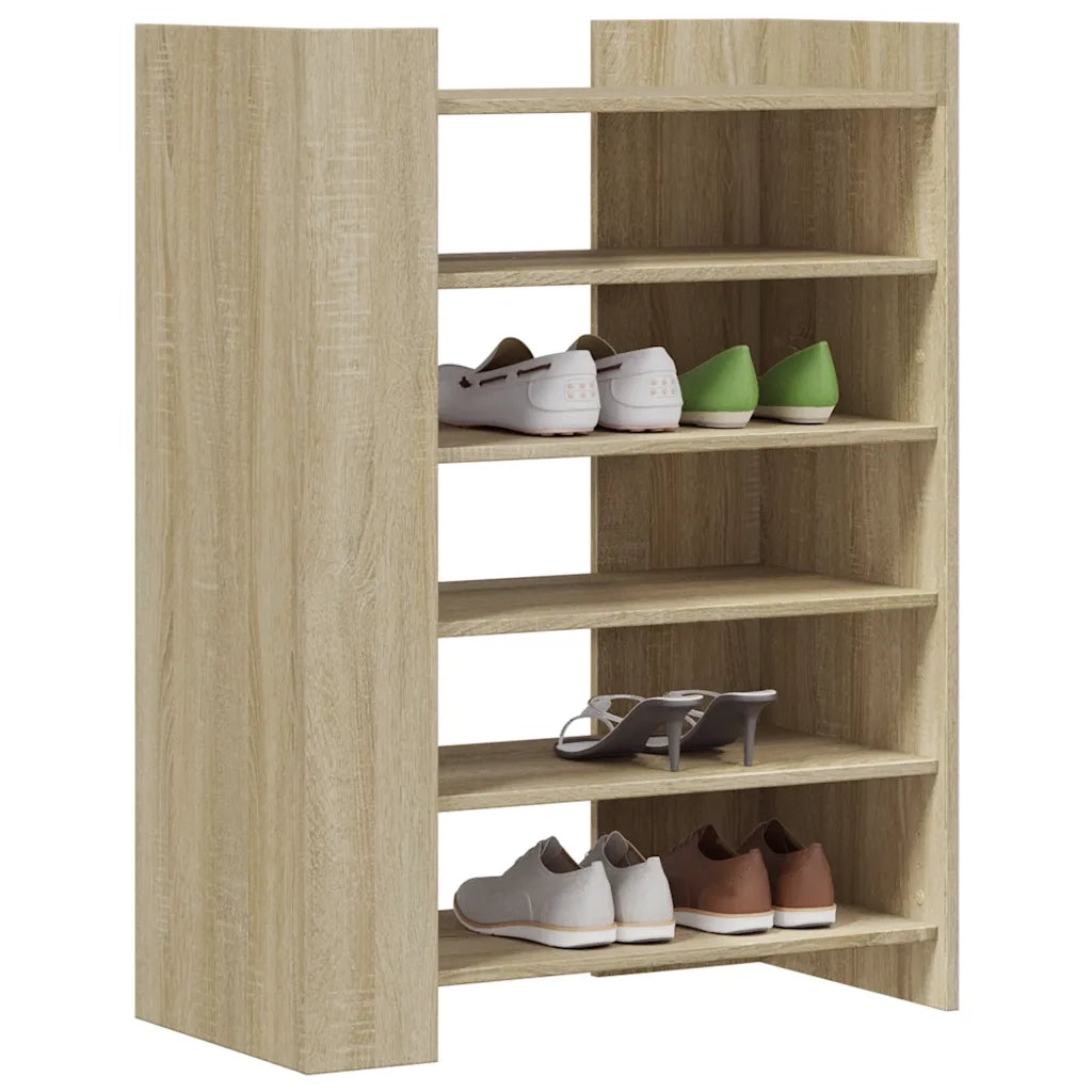 Scarpiera-Scaffale per scarpe Rovere Sonoma 74,5x37,5x100 cm in Legno Multistrato