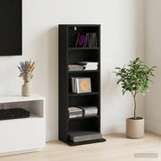 Mobile per CD Rovere Nero 33 x 23,5 x 97,5 cm 8012692