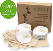 Pannelli di cancellazione biologici a cotone con 2 set di spugnette - pulizia viso Zero Waste