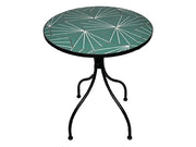 TAVOLO IN ACCIAIO NERO DECOJARDIN NEW AGE DIAMETRO 80XH75 CM