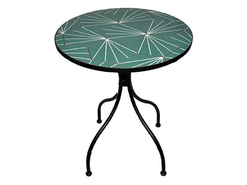 TAVOLO IN ACCIAIO NERO DECOJARDIN NEW AGE DIAMETRO 80XH75 CM