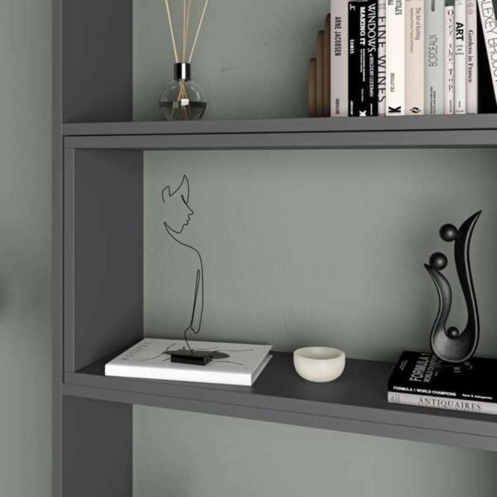 Libreria Wish estensibile angolare antracite 200h