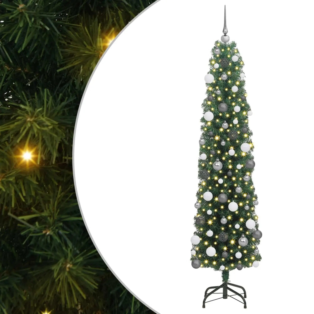Albero di Natale artificiale con 300 LED Verde 180 cm 3394942