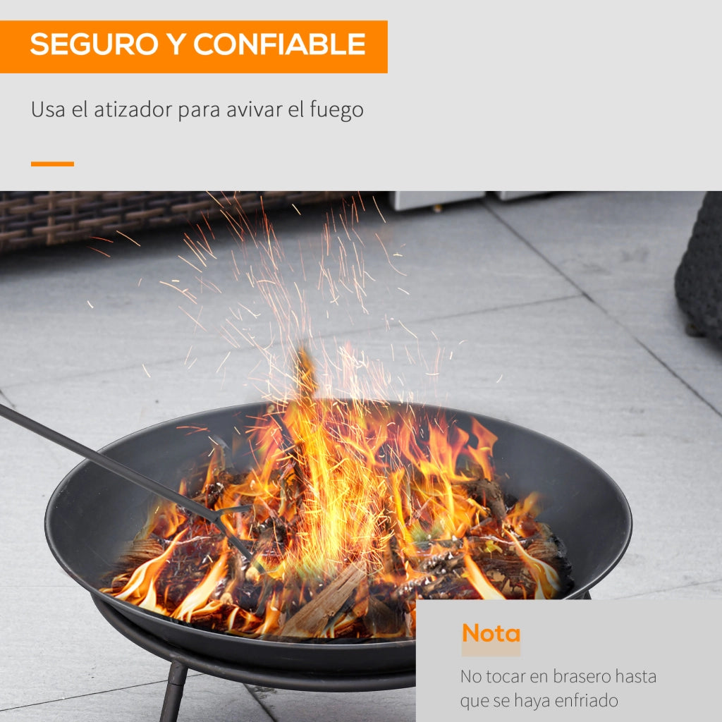 Brasero per Esterno Giardino ¨C zephmum ¨C Nero ?47x21 cm