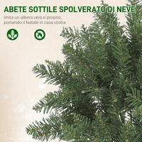 Albero di Natale Artificiale 180 cm 899 Rami con 250 Luci LED Bianche e Colorate 9 Modalità Verde