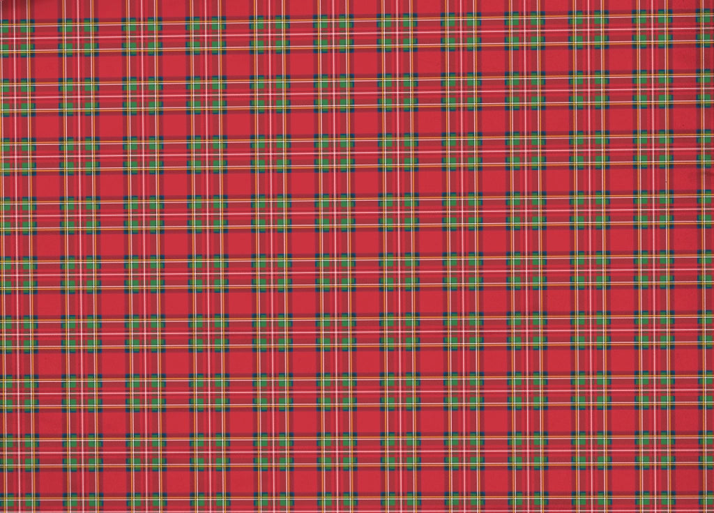 Copripiumino Sacco Piumone Pensieri Delicati 100% Cotone Orsetto Tartan - Matrimoniale - Rosso