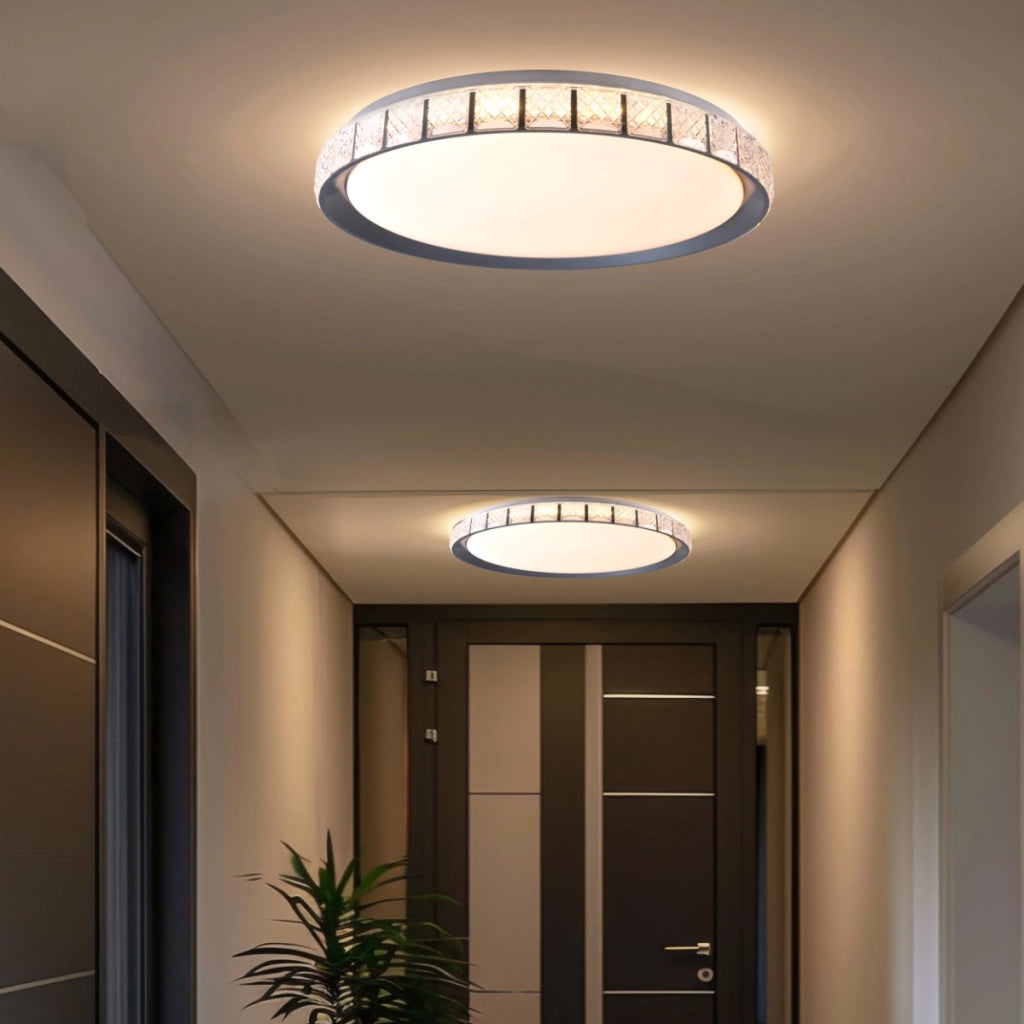 Plafoniera LED Polux Nina 72W Ø49 nero IP44 dimmer