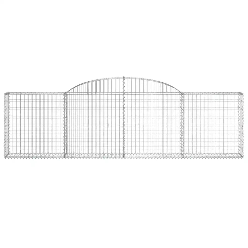 Cesti Gabbioni ad Arco 7 pz 300x30x80/100 cm Ferro Zincato 3146508