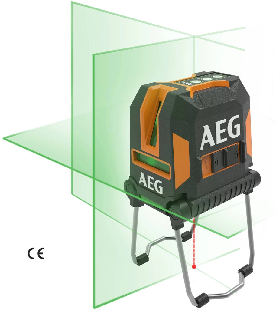 LIVELLA LASER VERDE CON PIOMBO 'CLG330-K' AEG 3 linee - Portata fino a 30 metri - AEG POWERTOOLS