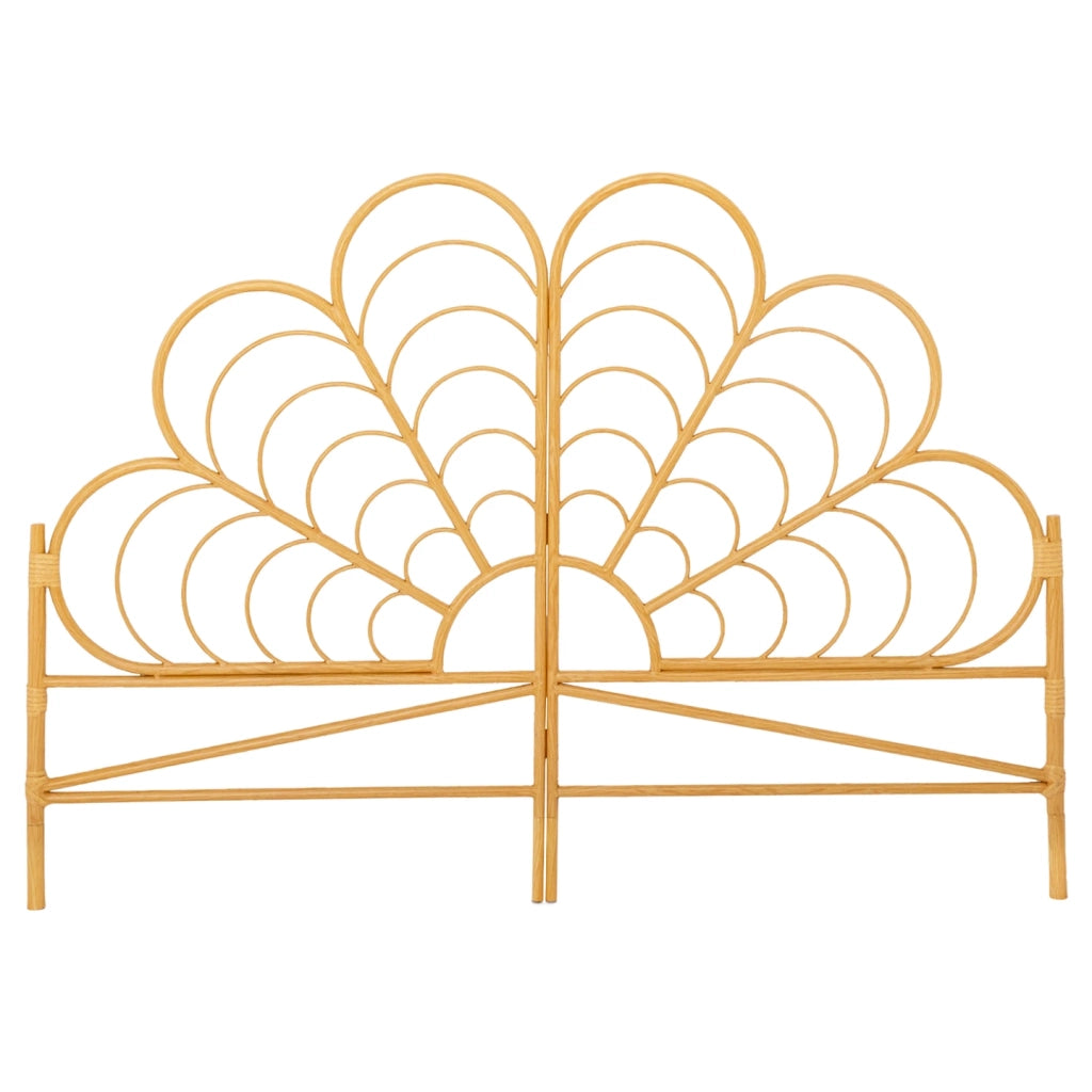 IDMarket - Testiera 160 cm effetto rattan IVY