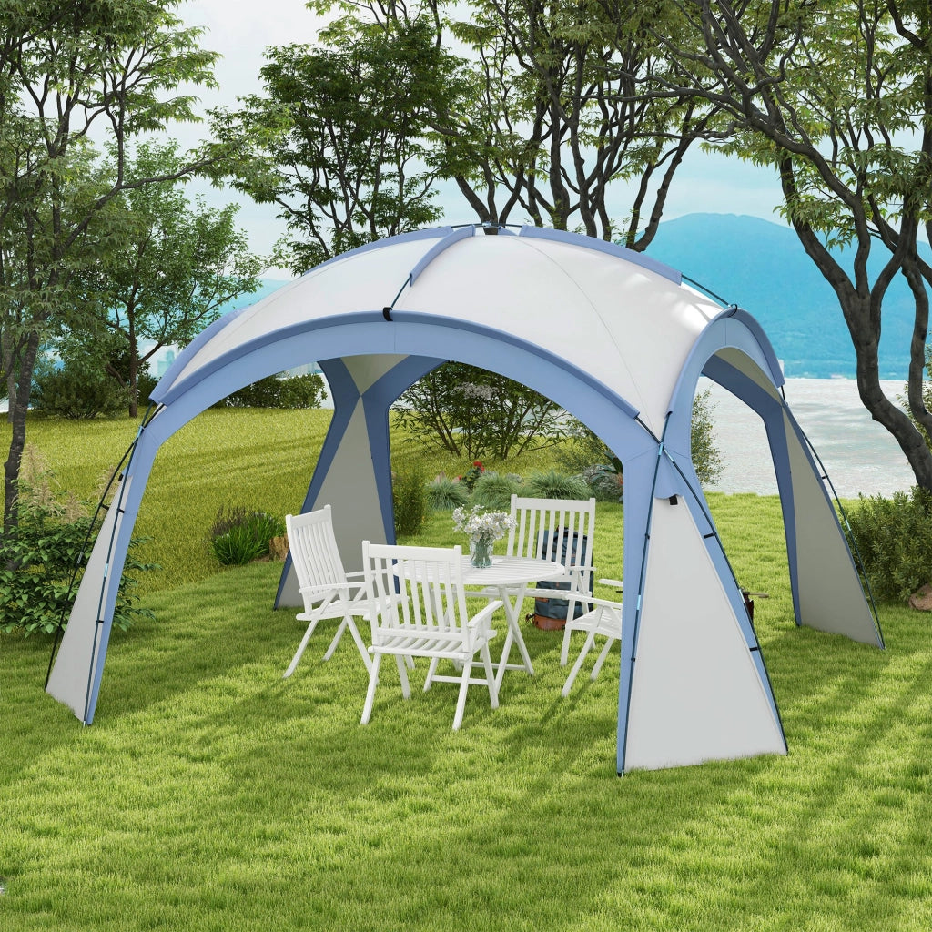Gazebo da Giardino 3,5x3,5m ¨C Xylo ¨C Impermeabile Azzurro con Porta