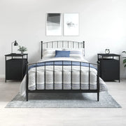 Comodini 2 pz-Set di 2 Tavolino da notte Neri 40x42x60 cm in Legno Multistrato