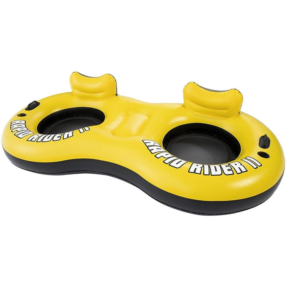 Trade Shop - Poltrona Materassino Gonfiabile 2 Posti Con Schienale Rete Portabibite 259x135x50cm -