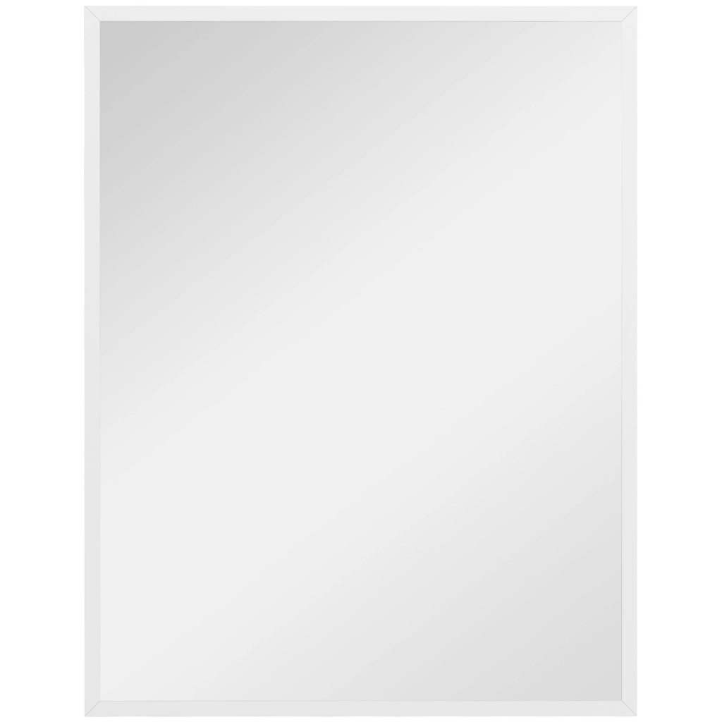 Specchio da parete rettangolare 90x70 cm ¨C zephmum ¨C bianco, legno